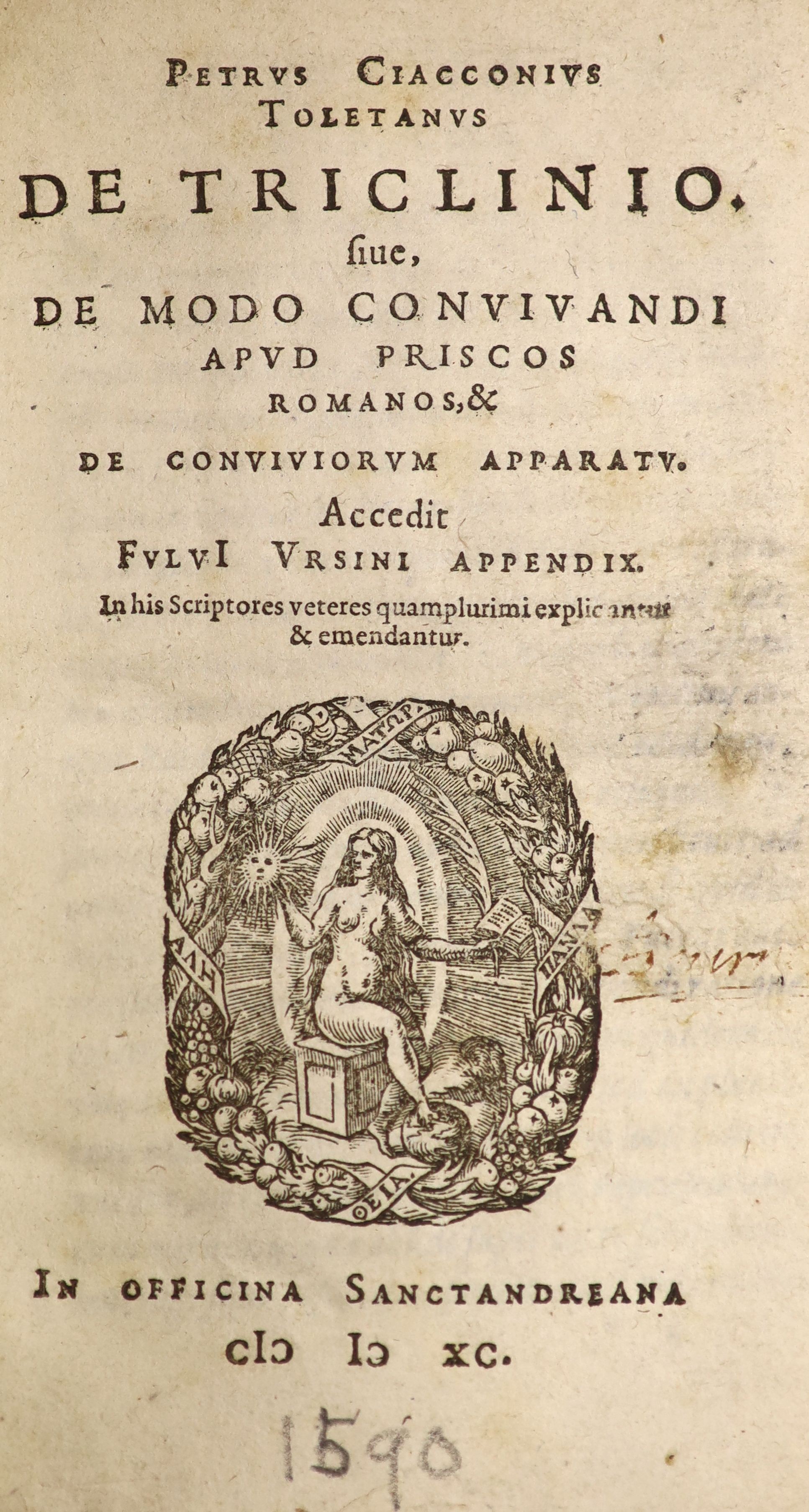 Ciaconius, Petrus Toletanus. De Triclino, sive, de Modo Convivandi apud Priscos Romanos ...